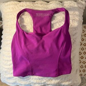 Beyond Yoga Intensity Racerback Cropped Tank Size small- Violet Berry/Pink
